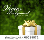 white gift with bokeh vector...