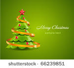christmas glossy tree with red...