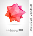 abstract 3d origami polygonal...