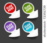 vector click here message icon...