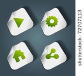vector icons on stickers set 1. ...
