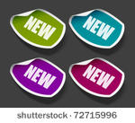 vector new message stickers set....