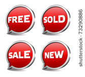 3d abstract glossy speech...
