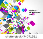 fly colorful 3d cubes vector...