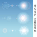 lens flare set with transparent ...