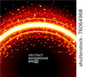 abstract burning fire circle...