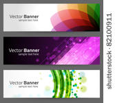 abstract trendy vector banner...