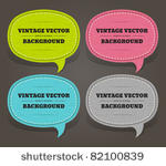 vintage speech bubble set on...
