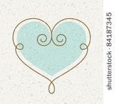 vintage heart vector...