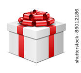 gift box with red bow isolated...