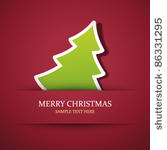 christmas tree applique vector...