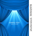 blue theater curtain and light...