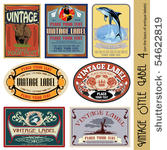 vintage style label  on the...