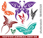 vector set  templates butterfly ...