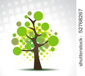 vector abstract circles tree...