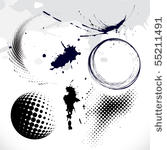 grunge vector set of elements