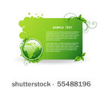 vector green earth background...