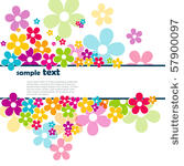 beautiful vector flowers with...