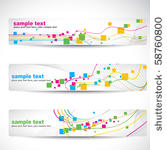 vector abstract colorful banner ...