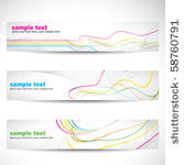 vector abstract colorful banner ...
