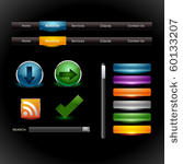 set of website elements for...