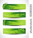 eco set of headers with four...