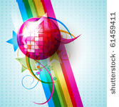 vector disco ball design...