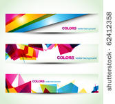 abstract colorful banner set...