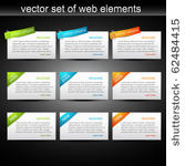 vector set of web elements to...