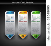 web style elements with showing ...