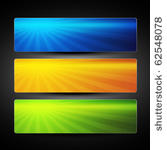 vector set of three colorful...