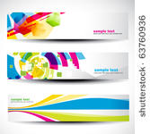 abstract header vector set 4