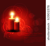 beautiful glowing vector candle ...