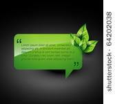 vector chat bubble with leaf