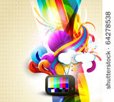 artistic vector tv design...