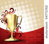 golden vector trophy design