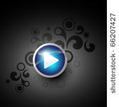 vector music play button with...