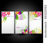 vector set of three flower...