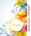 vector glow floral design eps10 ...