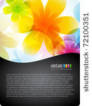 vector colorful flower template ...