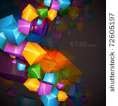 abstract cube art vector...