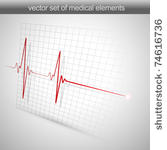 heart beats cardiogram vector...