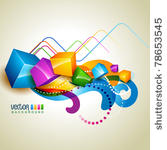 colorful box eps10 vector...
