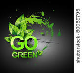 go green vecto symbol style...