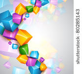 beautiful vector colorful cube...