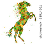 vector horse silhouette.