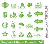 grunge ecology icon set