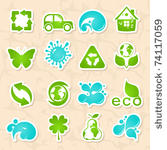 glossy nature and water symbols