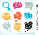 hand drawn speech bubbles...