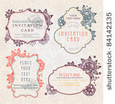 invitation cards with a floral...